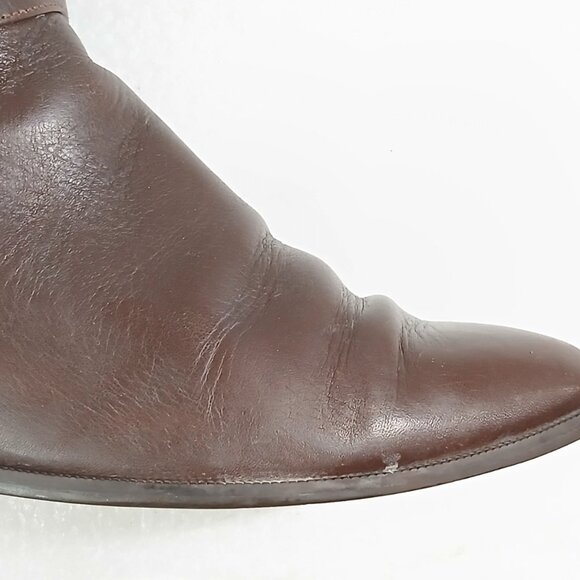 Nine West Tall Brown Leather Riding Boots Women's 8M Cleaned & Conditioned VGUC - Picture 5 of 16